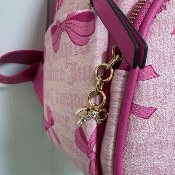 NWT Juicy Couture Simply Sweet Backpack in Light Pink Bow Design & Charm main image 6